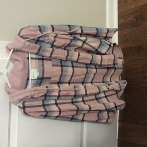 American Eagle flannel hoodie shirt